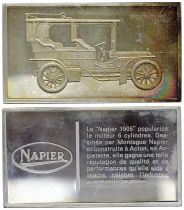 France 2 Oz Silver Bar - Medaillier Franklin - Napier 1905 (1905) - Silver - 1982 - XF to AU