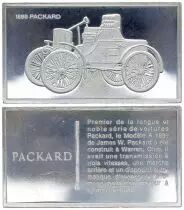 France 2 Oz Silver Bar - Medaillier Franklin - Packard (1899) - Silver - 1982 - XF to AU