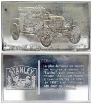 France 2 Oz Silver Bar - Medaillier Franklin - Stanley (1909) - Silver - 1982 - XF to AU