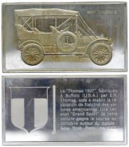 France 2 Oz Silver Bar - Medaillier Franklin - Thomas 1907 (1907) - Silver - 1982 - XF to AU