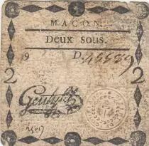 France 2 sous - 1791 - D&eacute;partement Sa&ocirc;ne et Loire - Macon