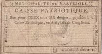 France 2 Sous 6 Deniers - Lozère - Caisse Patriotique de Marvejols - 1792