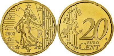 France 20 cent 2003 ? Proof (BE) ? From Official Set