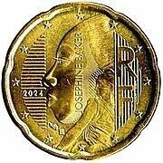 France 20 Centimes - Jos&eacute;phine Baker - 2024