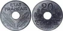 France 20 Centimes - Type Etat Fran&ccedil;ais - France 1942 (SUP)