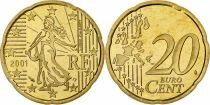 France 20 centimes 2001 - Frappe Belle Epreuve - issu de coffret