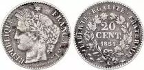 France 20 Centimes Argent C&eacute;r&egrave;s - 1851 A Paris