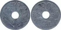 France 20 Centimes Etat Fran&ccedil;ais - 1944 - Type en Zinc - TTB