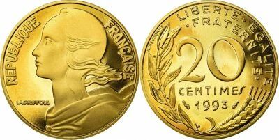 France 20 centimes Lagriffoul - 1993 - Proof