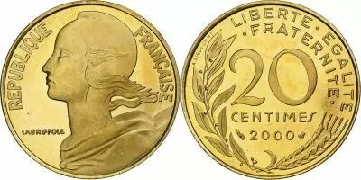 France 20 Centimes Marianne - 2000 BE