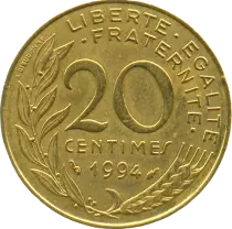 France 20 Centimes Marianne FRANCE 1963 (UN)