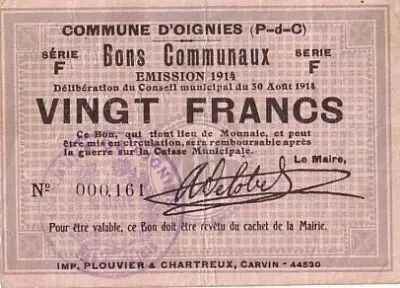 France 20 F Oignies