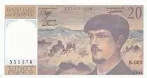 France 20 Francs  - Debussy - 1988 -  S&eacute;rie B.023