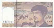 France 20 Francs  - Debussy - 1993 -  Série E.046