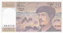 France 20 Francs  - Debussy - 1993 -  Série P.044