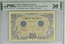 France 20 Francs - 1875 - Serial E.360 - PMG 50 - P.61a