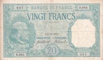 France 20 Francs - Bayard - 11-10-1916 - Serial R.683 - VF - P.74