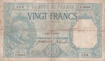 France 20 Francs - Bayard - 25-10-1918 - Serial F.5665 - P.74