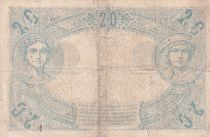 France 20 Francs - Black- 03-08-1875 - Serial G.385 - VG - P61