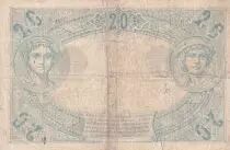 France 20 Francs - Black- 03-08-1875 - Serial G.385 - VG - P61