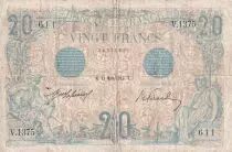 France 20 Francs - Bleu - 11-03-1912 - Série V.1375 - TB - F.10.02