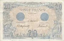 France 20 Francs - Bleu - 13-03-1906 - Série Q.244