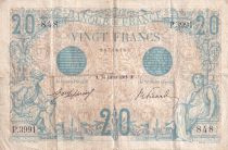 France 20 Francs - Bleu - 24-01-1913 - Série P.3991 - TB - F.10.03