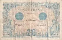 France 20 Francs - Blue - 24-01-1913 - Serial P.3991 - F - P.68