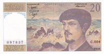 France 20 Francs - Debussy - 1980 - Serial C.004