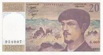 France 20 Francs - Debussy - 1980 - Serial G.005