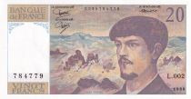 France 20 Francs - Debussy - 1980 - Serial L.002 - P.151