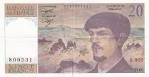 France 20 Francs - Debussy - 1980 - Serial S.005