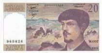 France 20 Francs - Debussy - 1980 - Serial W.002 - P.151