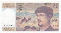 France 20 Francs - Debussy - 1980 - S&eacute;rie O.001