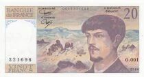 France 20 Francs - Debussy - 1980 - S&eacute;rie O.001