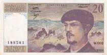 France 20 Francs - Debussy - 1980 - S&eacute;rie W.002 - F.66.01W2