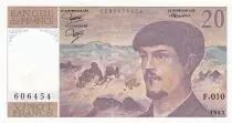 France 20 Francs - Debussy - 1983 - Série F.010