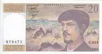 France 20 Francs - Debussy - 1984 - Serial C.013 - P.151