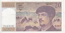 France 20 Francs - Debussy - 1986 - Serial D.017 - P.151