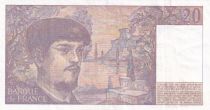 France 20 Francs - Debussy - 1986 - Serial K.016