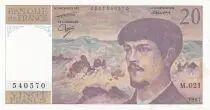 France 20 Francs - Debussy - 1987 - Serial M.021