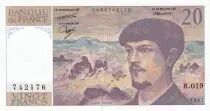 France 20 Francs - Debussy - 1987 - Serial R.019