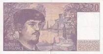 France 20 Francs - Debussy - 1987 - Serial V.020