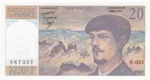 France 20 Francs - Debussy - 1987 - S&eacute;rie H.021