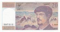 France 20 Francs - Debussy - 1988 - Serial L.023