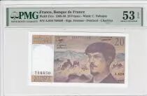 France 20 Francs - Debussy - 1989 - S&eacute;rie A.026  - PMG 53 EPQ