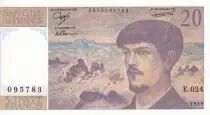 France 20 Francs - Debussy - 1989 - Série E.024 - F.66.10