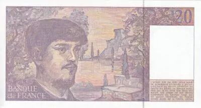France 20 Francs - Debussy - 1990 - Serial E.027 - P.151