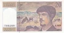 France 20 Francs - Debussy - 1990 - S&eacute;rie A.029 - F.66bis.01A29