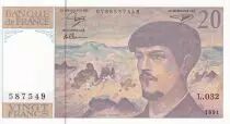 France 20 Francs - Debussy - 1991 - Serial L.032 - P.151